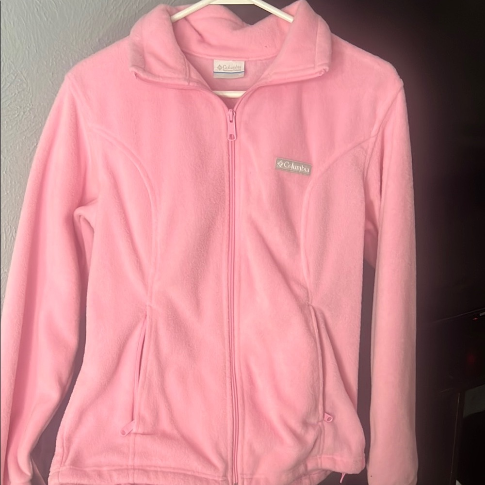 Columbia Pink Zip-Up Hoodie Sweatshirt